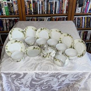 Bali Hai 7 Teacup 7 Saucers & Creamer Sugar Set ON SALE